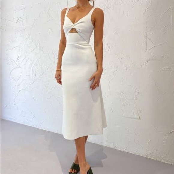 Bec + Bridge Forever Young Midi Dress White - Size 8 - Picture 4 of 10